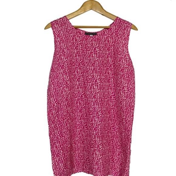Vintage Tops - Vintage Pink and White Silk Tank Top Size S
